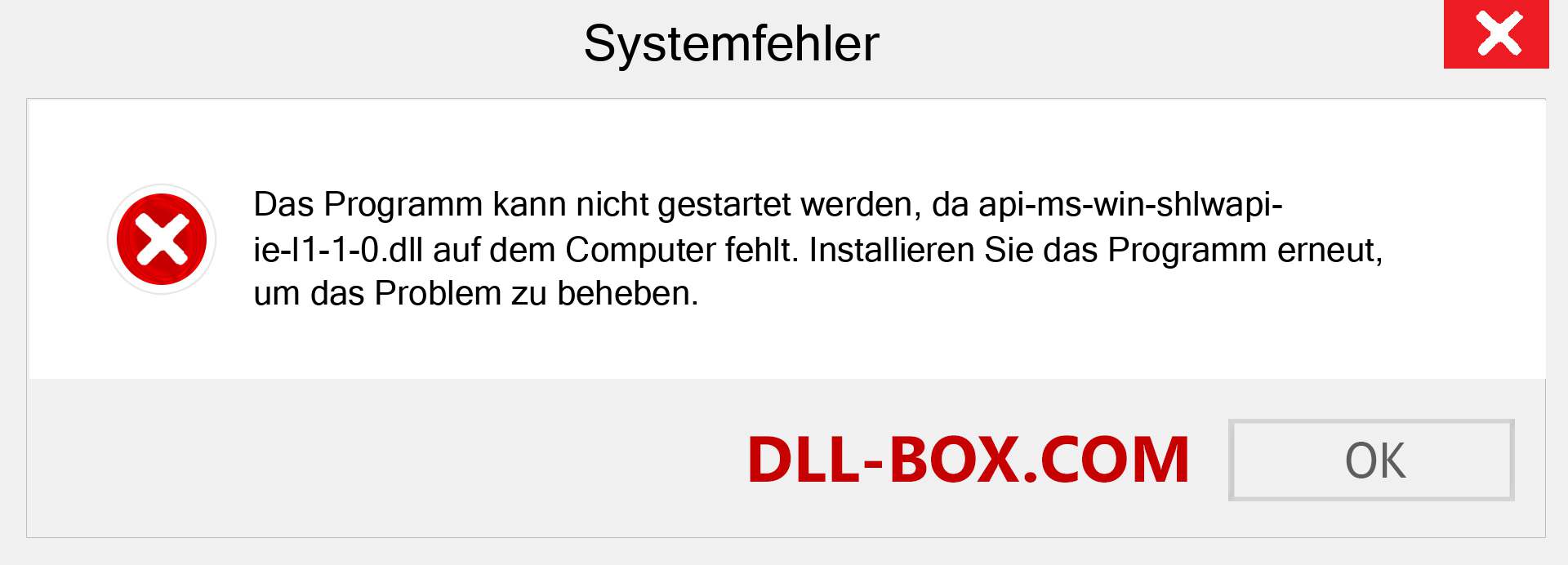 api-ms-win-shlwapi-ie-l1-1-0.dll-Datei fehlt?. Download für Windows 7, 8, 10 - Fix api-ms-win-shlwapi-ie-l1-1-0 dll Missing Error unter Windows, Fotos, Bildern