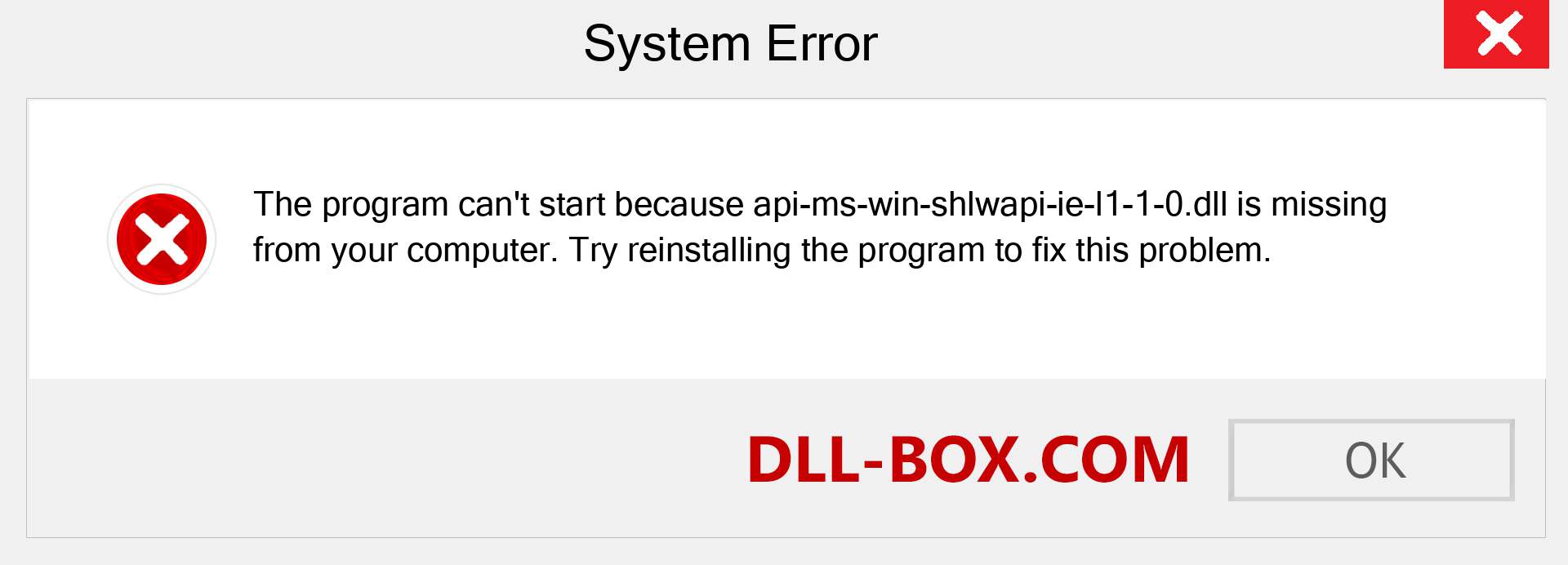  api-ms-win-shlwapi-ie-l1-1-0.dll file is missing?. Download for Windows 7, 8, 10 - Fix  api-ms-win-shlwapi-ie-l1-1-0 dll Missing Error on Windows, photos, images
