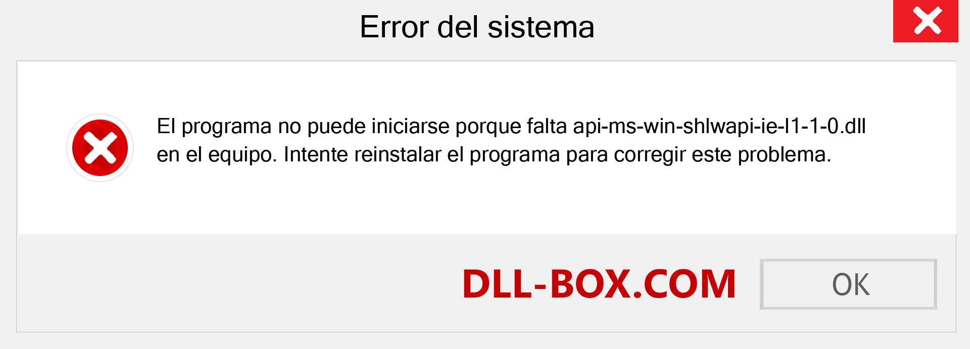 ¿Falta el archivo api-ms-win-shlwapi-ie-l1-1-0.dll ?. Descargar para Windows 7, 8, 10 - Corregir api-ms-win-shlwapi-ie-l1-1-0 dll Missing Error en Windows, fotos, imágenes